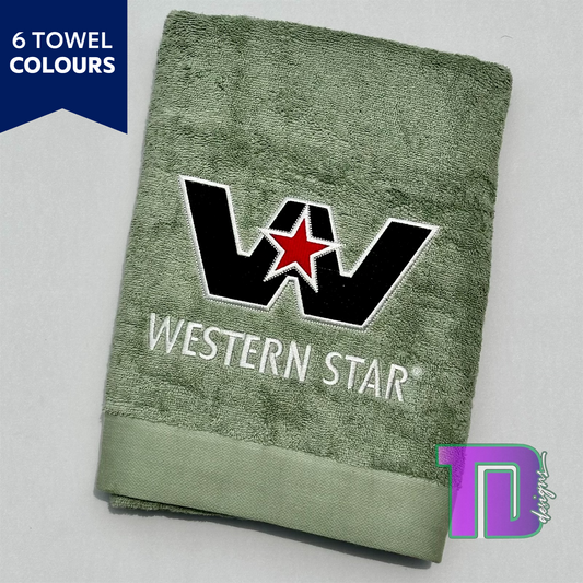 Western Star Truck logo Embroidered Bath Sheet Towel