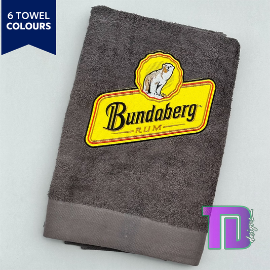 Bundaberg Bundy Rum Embroidered Bath Sheet Towel