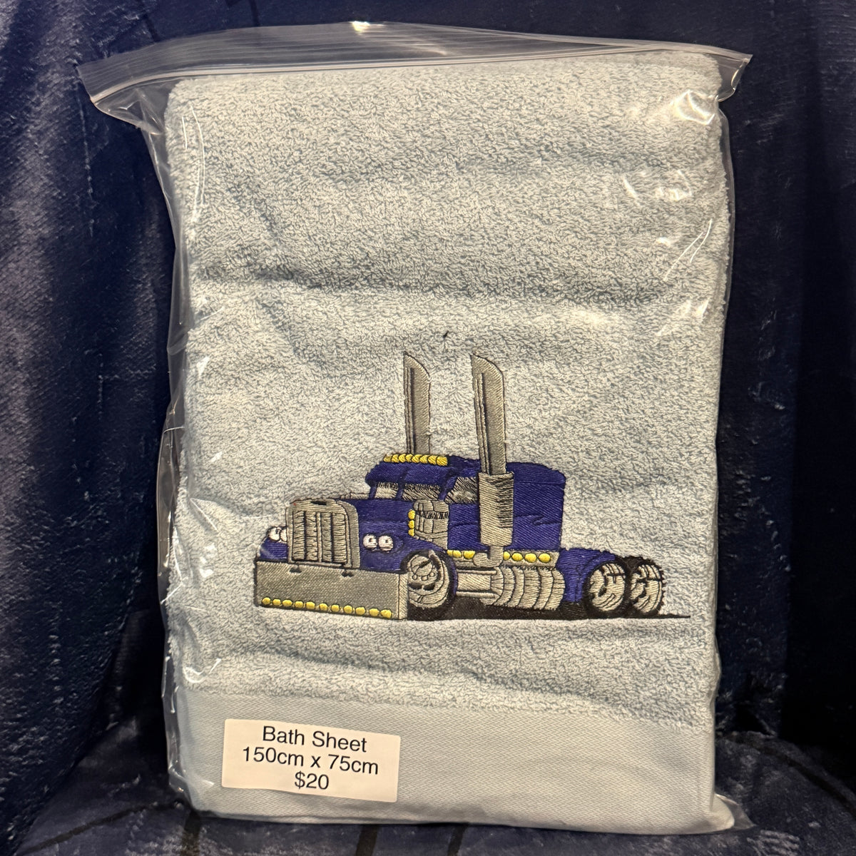 Cartoon cool truck bath sheet