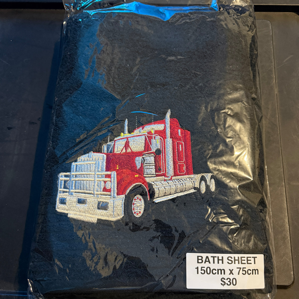 Kenworth red truck bath sheet SALE