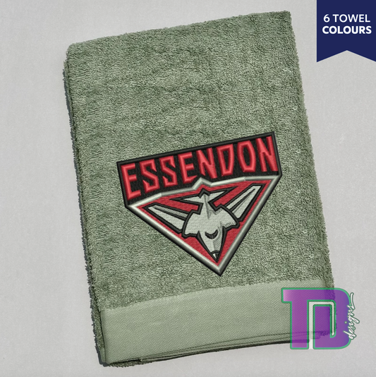 Essendon AFL State of Origin Embroidered Bath Sheet Towel