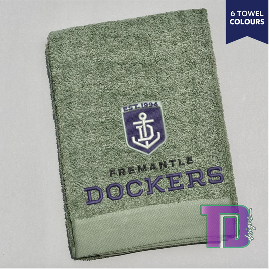 Fremantle Dockers AFL State of Origin Embroidered Bath Sheet Towel