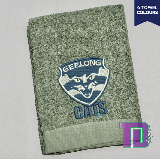 Geelong Cats AFL State of Origin Embroidered Bath Sheet Towel