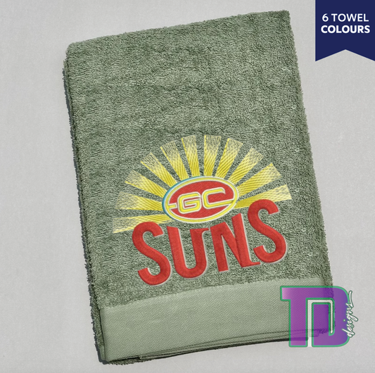 Gold Coast Suns AFL State of Origin Embroidered Bath Sheet Towel