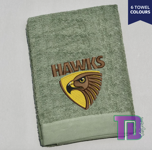 Hawthorn AFL State of Origin Embroidered Bath Sheet Towel