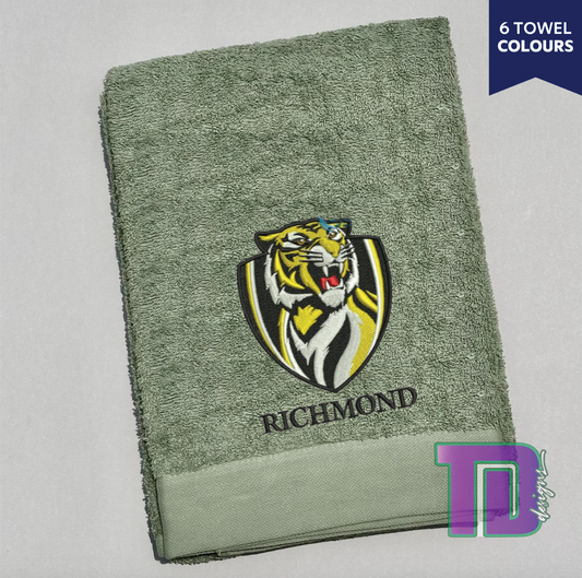 Richmond AFL State of Origin Embroidered Bath Sheet Towel