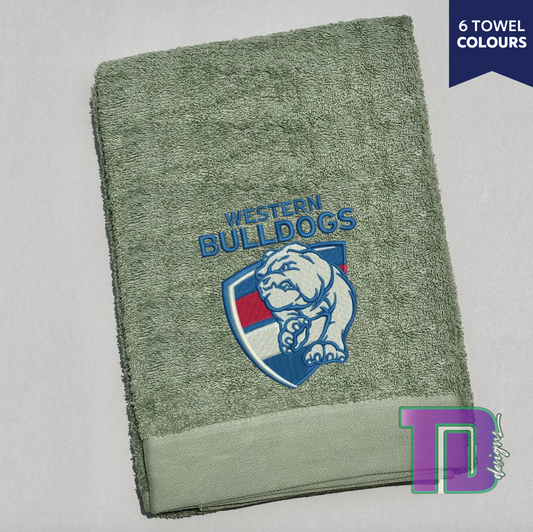 Western Bulldogs AFL State of Origin Embroidered Bath Sheet Towel