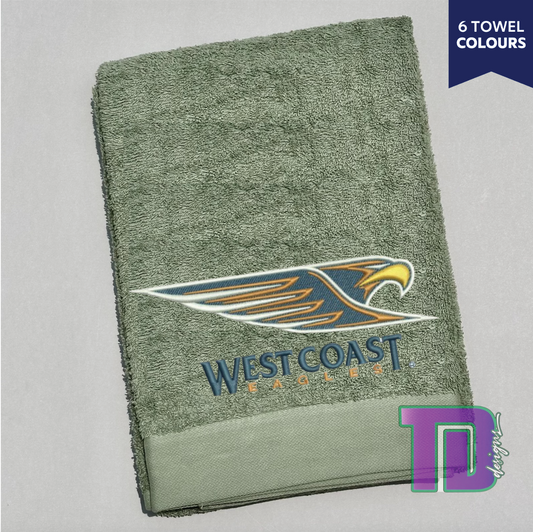 West Coast Eagles AFL State of Origin Embroidered Bath Sheet Towel