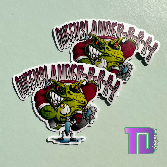 Queenslander Toad State of Origin Rugby decal sticker