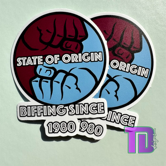Biffing since 1980 State of Origin Rugby decal sticker