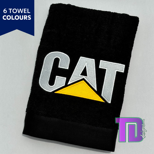 CAT Caterpillar Embroidered Bath Sheet Towel