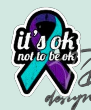 It’s ok not to be ok ribbon decal sticker