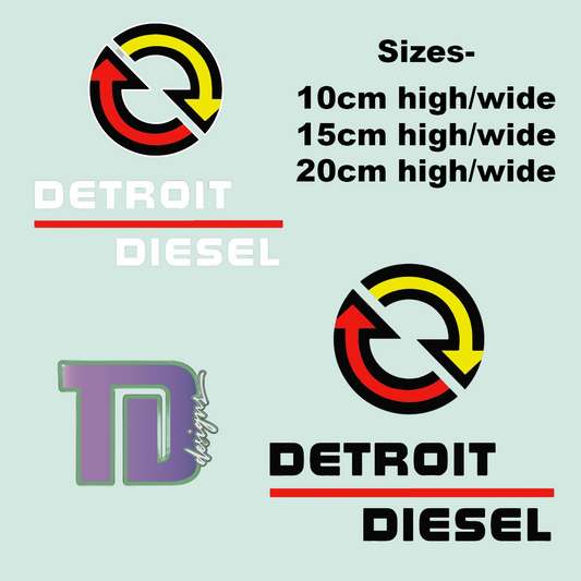 Detroit Diesel ute truck decal sticker
