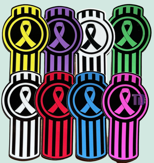 Awareness ribbon Kenworth decal sticker