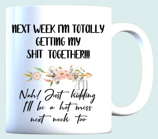 next week I'm totally getting my shit together! mug