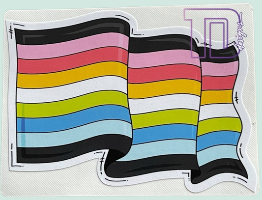 Queer Waving pride flag decal sticker