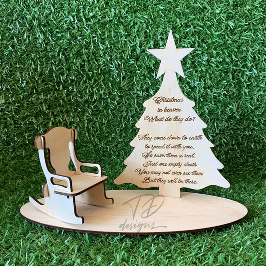 Christmas in Heaven what do they do christmas tree and chair image 1