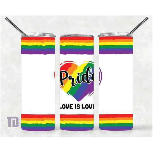 pride love is love rainbow flag Tumbler