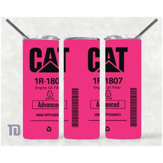 Pink CAT fuel filter Tumbler