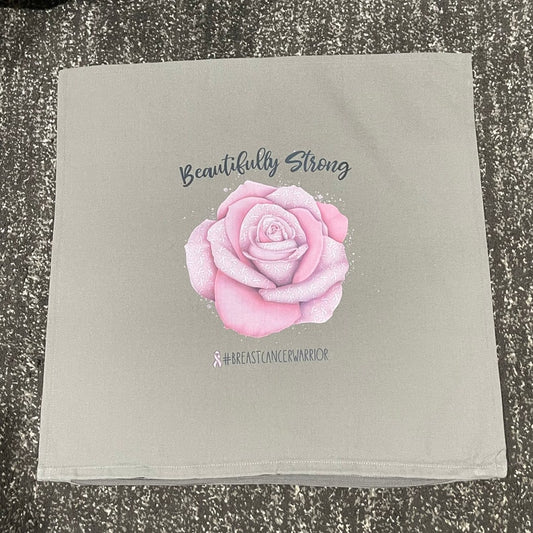 Beautifully strong breast cancer awareness cushion pillow image 1
