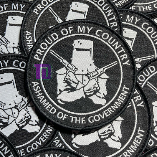 Proud of my country - ashamed of the government sew on patch