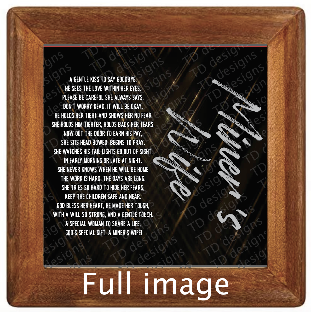 Miners wife prayer mining coal Tumbler