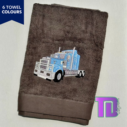 Kenworth Truck Prime Mover Embroidered Bath Sheet Towel