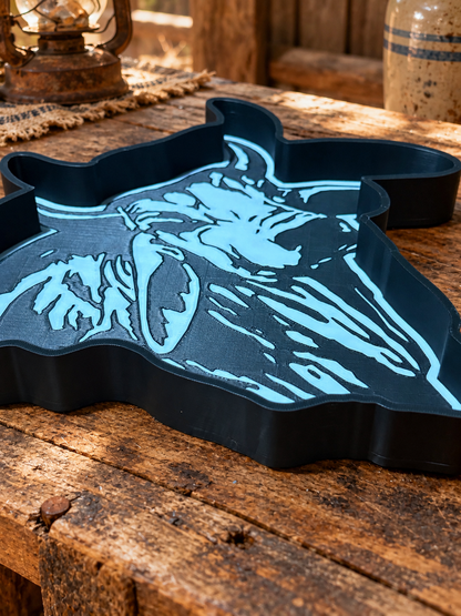 Brahman Bull Cow head trinket tray