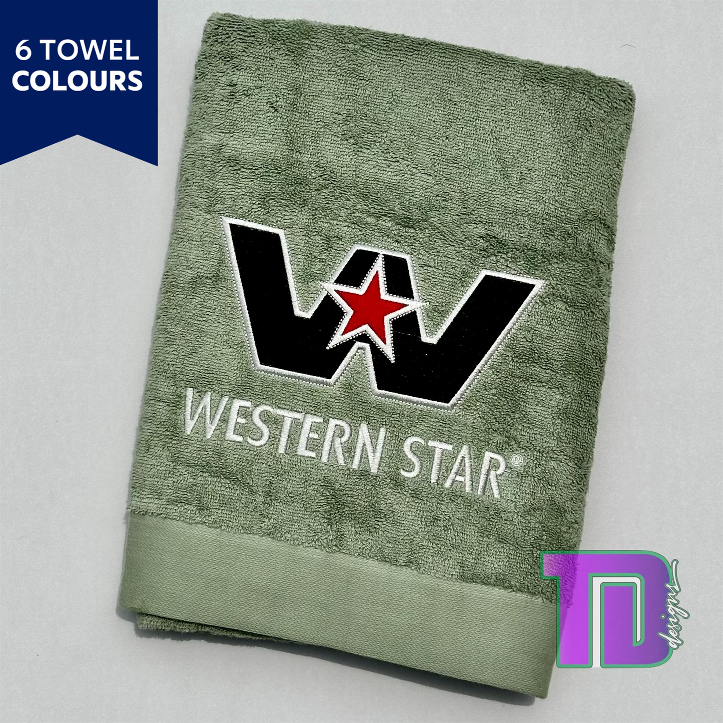 Western Star Truck logo Embroidered Bath Sheet Towel