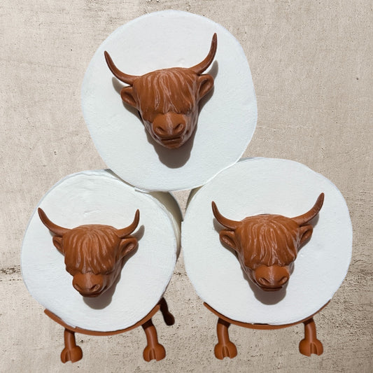 Highland cow toilet roll holders