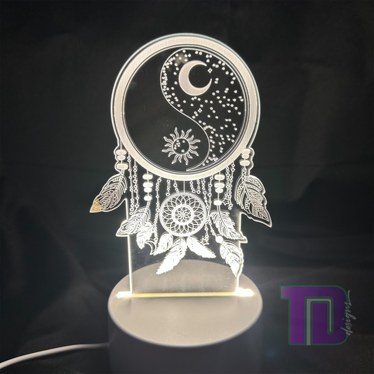 Dream catcher 3D LED night light