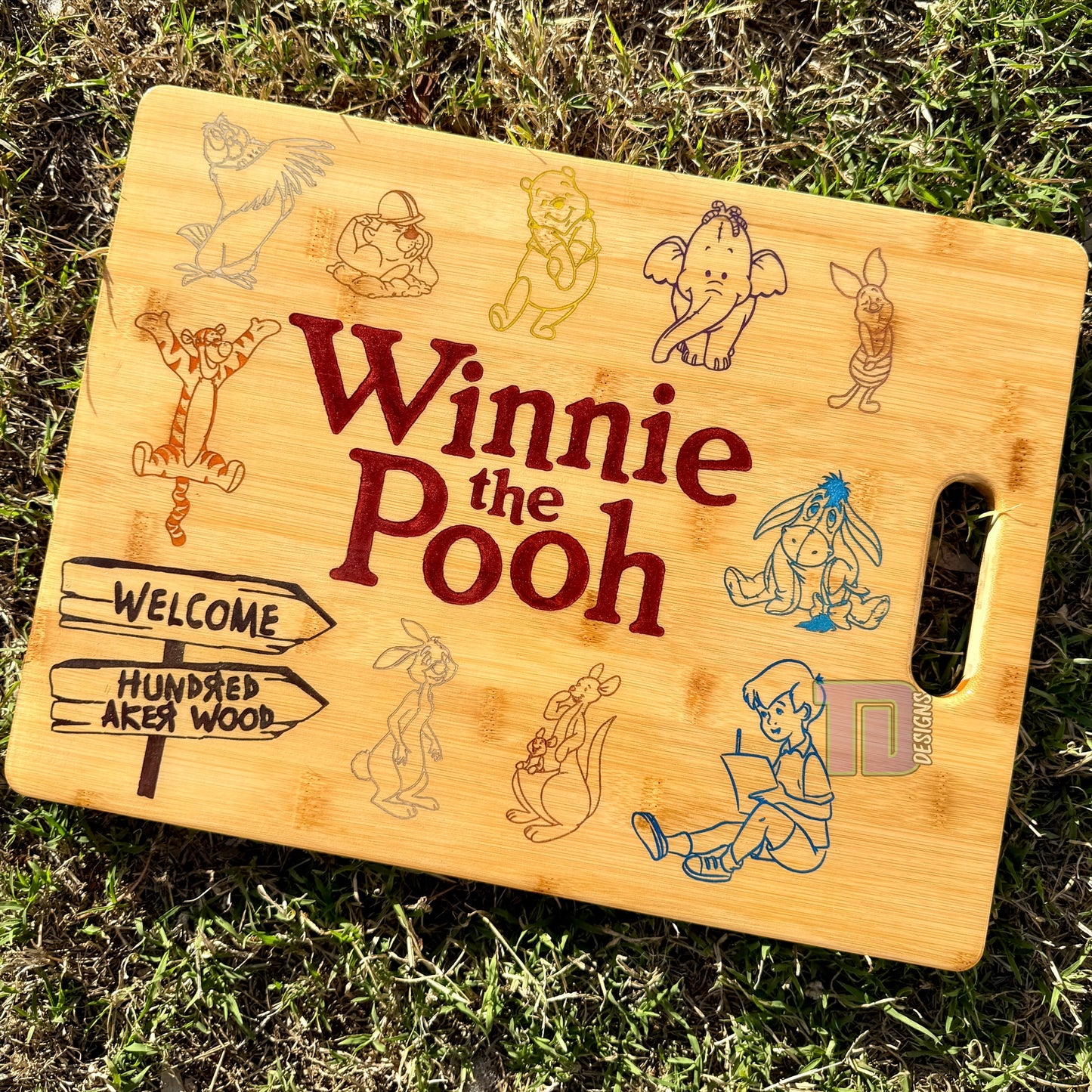 Winnie the Pooh epoxy serving chopping board