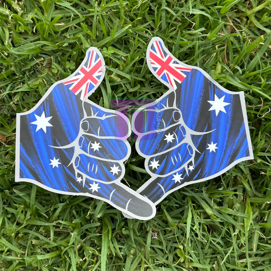 Australia Flag shaka decal sticker