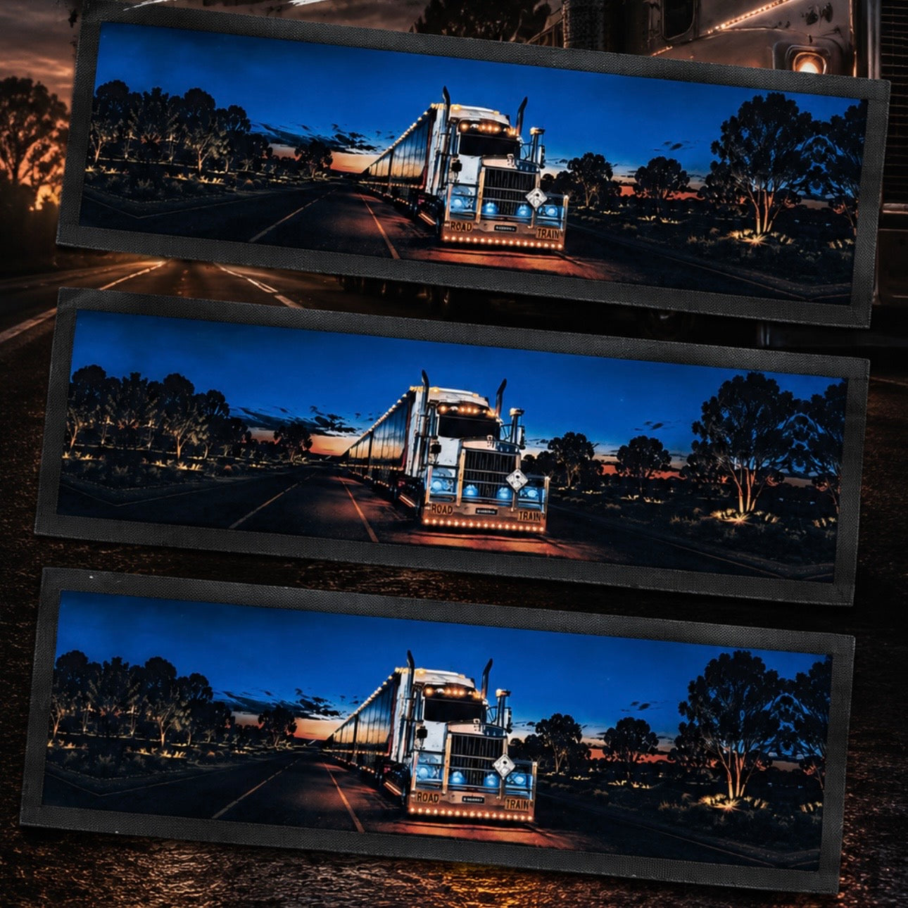 Kenworth Sunset 909 9oh Truck Bar Mat Runner