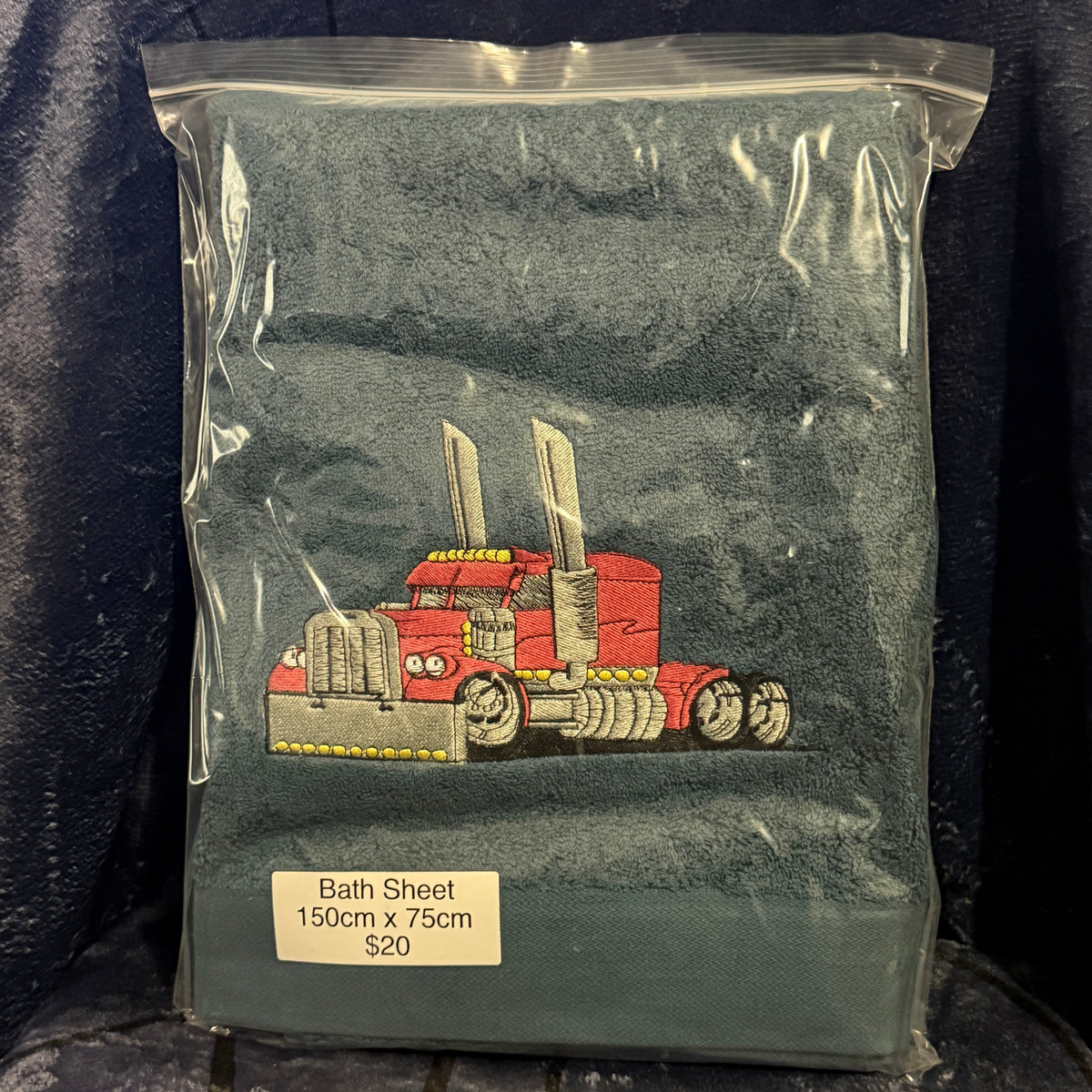 Cartoon cool truck bath sheet