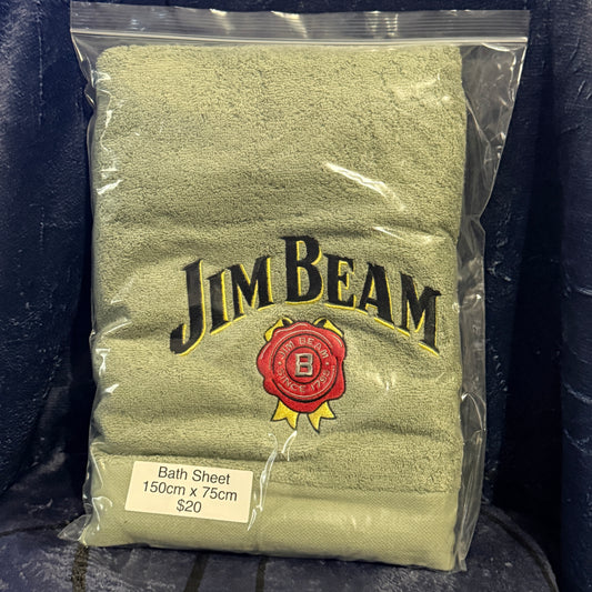 Jim Beam bath sheet