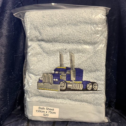 Cartoon cool truck bath sheet