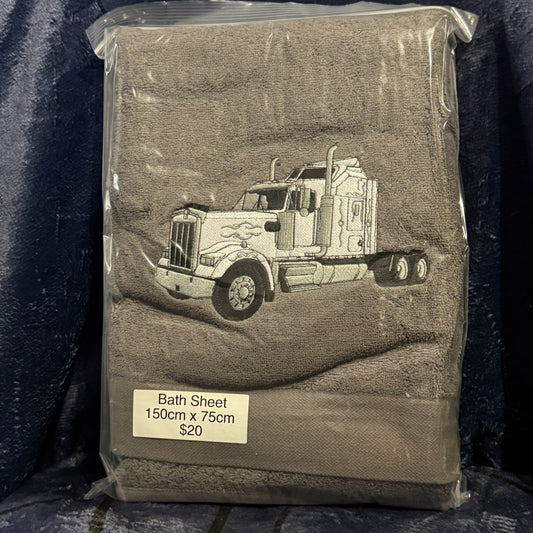 White 9oh kenworth bath sheet 2