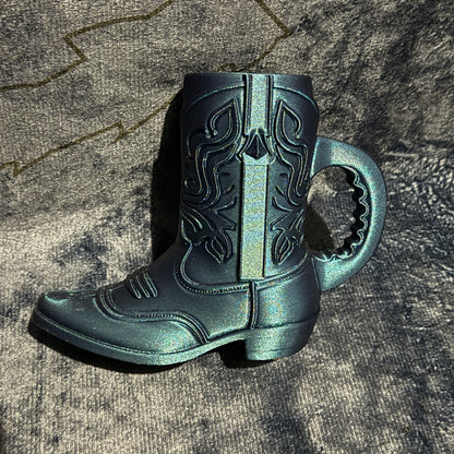 Cowgirl boot can holder