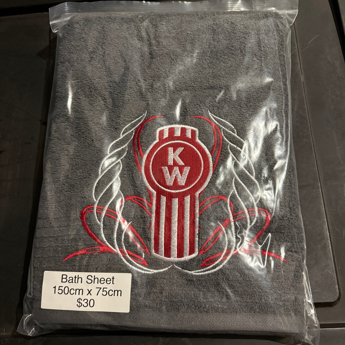 Kenworth pinstripe bath sheet SALE