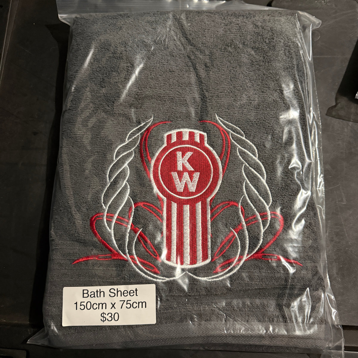 Kenworth pinstripe bath sheet SALE