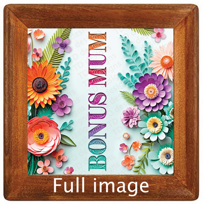 Bonus mum floral quilling tumbler