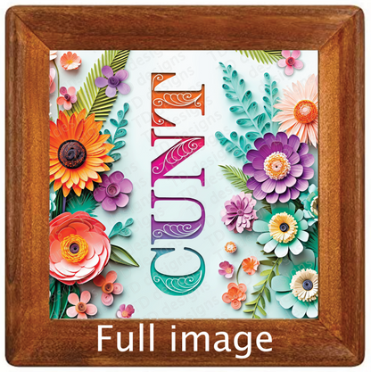 cunt floral quilling tumbler