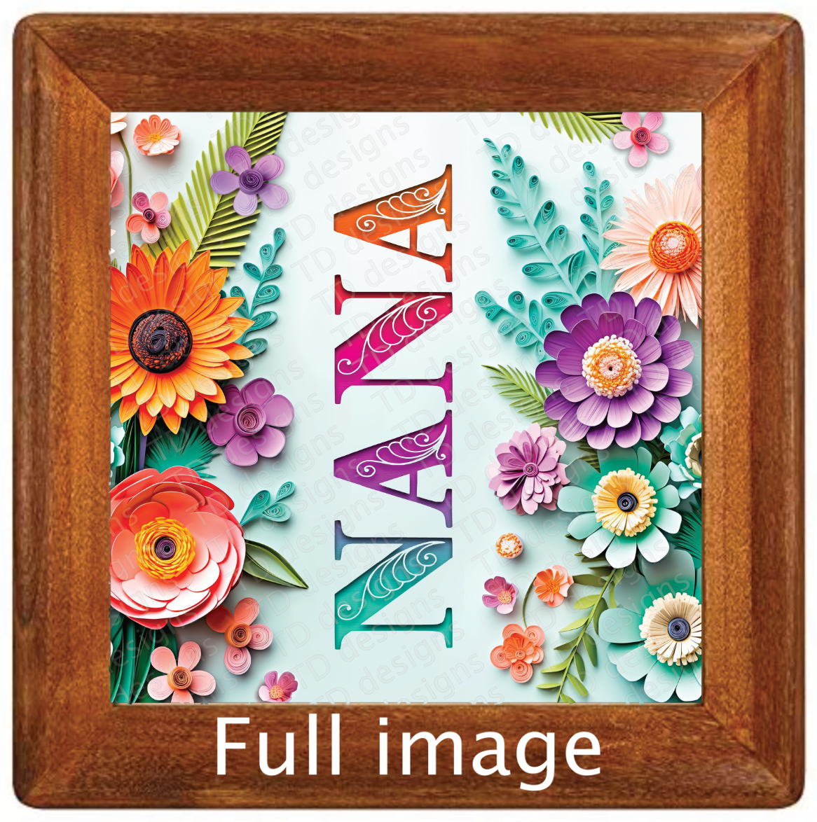 Nana floral quilling tumbler