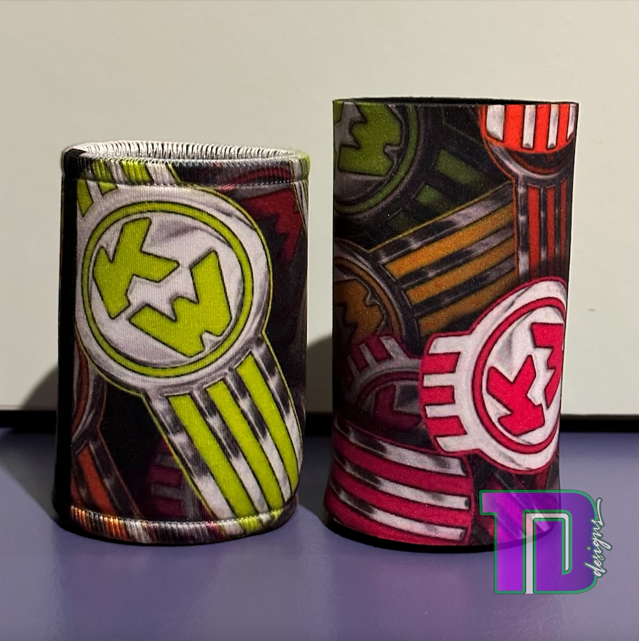 Colourful Kenworth logo stubby holder