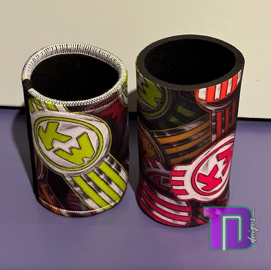 Colourful Kenworth logo stubby holder