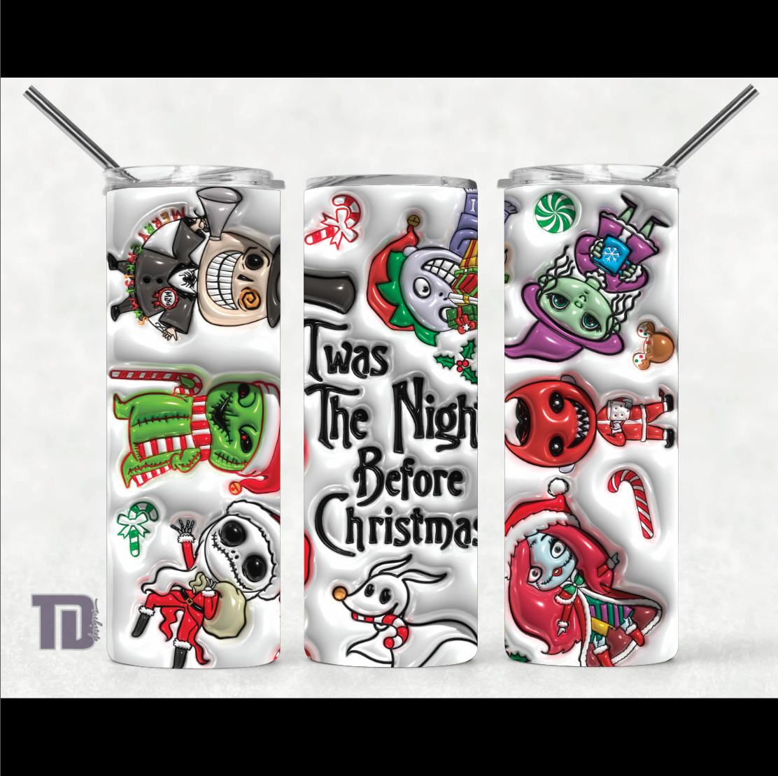 Twas the night before christmas nightmare Tumbler