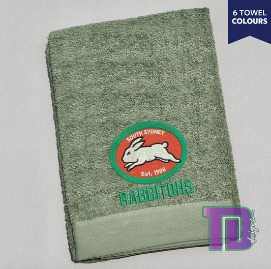 South Sydney Rabbitohs NRL Embroidered Bath Sheet Towel