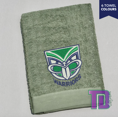 New Zealand Warriors NRL Embroidered Bath Sheet Towel