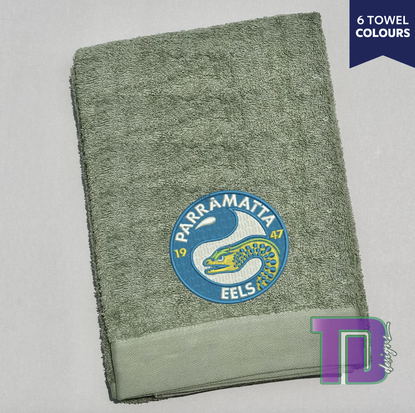 Parramatta Eels NRL Embroidered Bath Sheet Towel